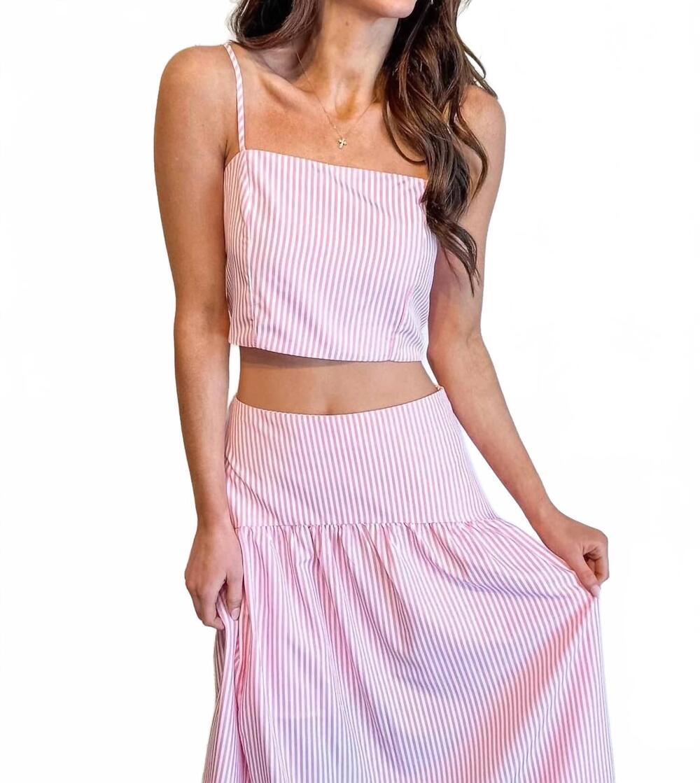 NEW ADELINE sally striped top in pink